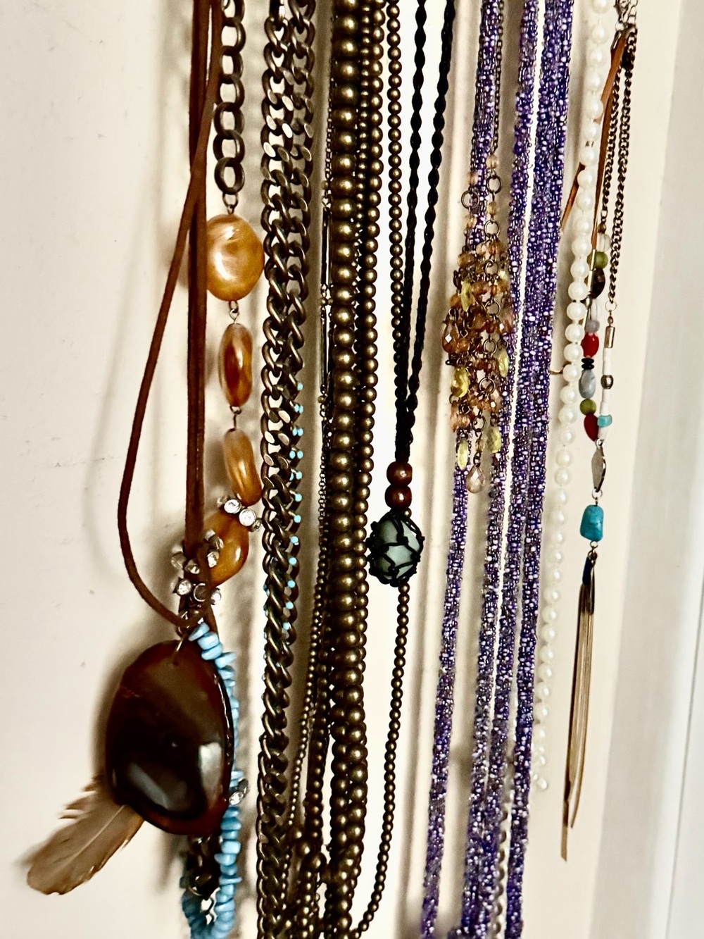 Multiple necklaces costume jewelry